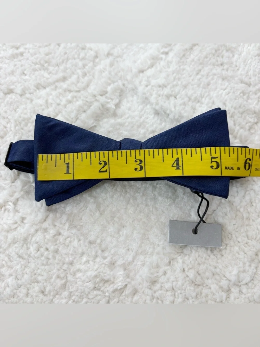 NWT The Blk Tux 100% Silk Navy Blue Bow Tie OSFM